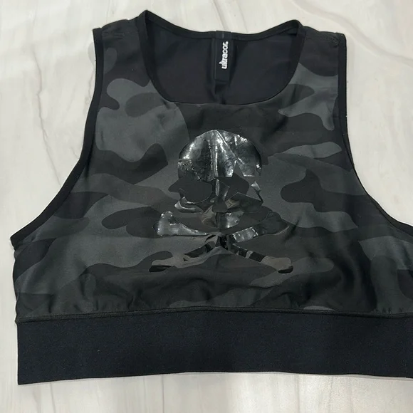 Black Ultracor x Soulcycle Skull Camo Bra Medoum Skull Crossbones - Picture 2 of 6